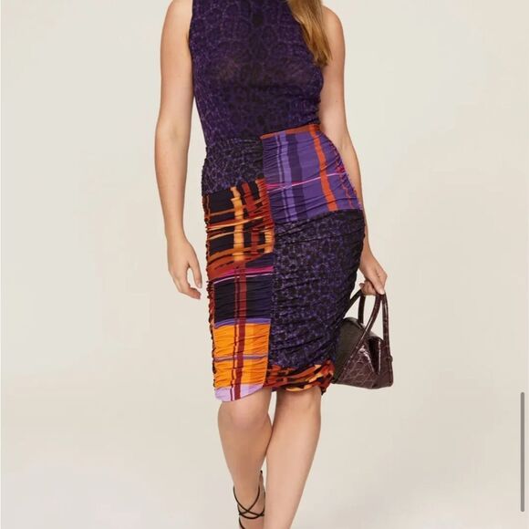 FUZZI women’s XXL midi Colorful Women's Skirt $450 msrp - Picture 5 of 9